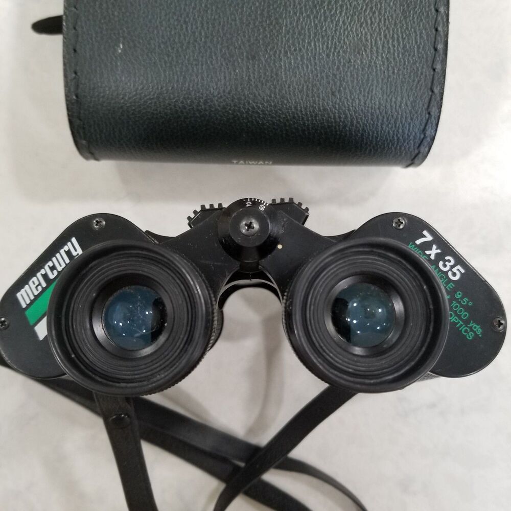 Mercury 7x35 Binoculars w/ Original Case – Coated Optics, Fast Focus vintage